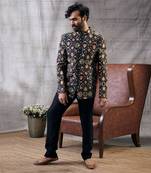 Zahra Blacket Printed Jacket Set