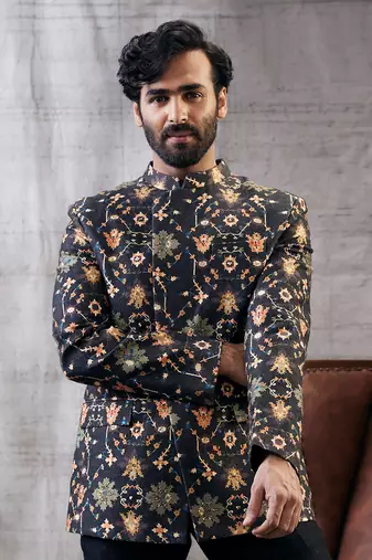 Zahra Blacket Printed Jacket Set