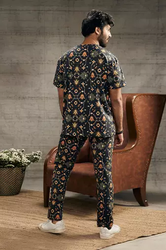 Zahra Black Printed Co-Ord Set