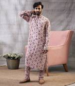Sarouk Pink Printed Kurta Set