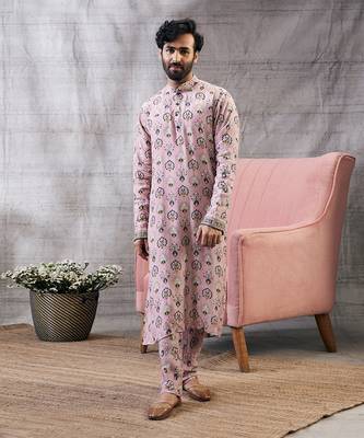 Sarouk Pink Printed Kurta Set 2