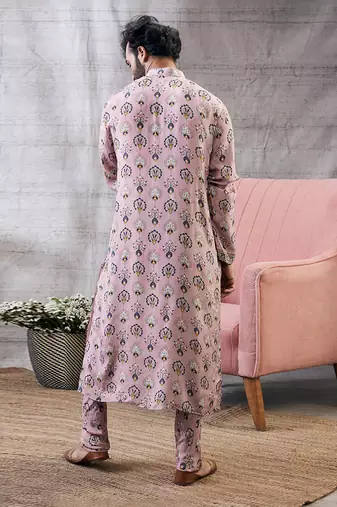 Sarouk Pink Printed Kurta Set