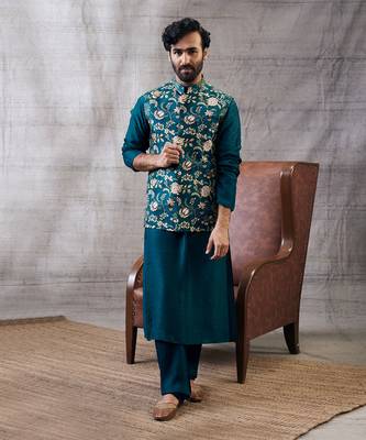 Mehr Green Printed Bundi Set 1