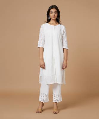 White Cutwork Kurta 1