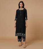 Black Cutwork Kurta Set