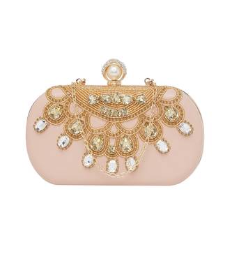 Pink Leather Clutch 1