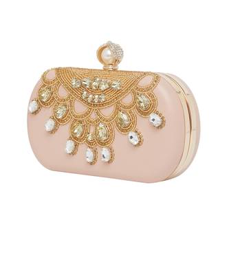 Pink Leather Clutch 3