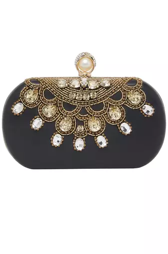 Black Leather Clutch