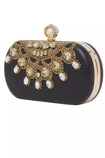 Black Leather Clutch