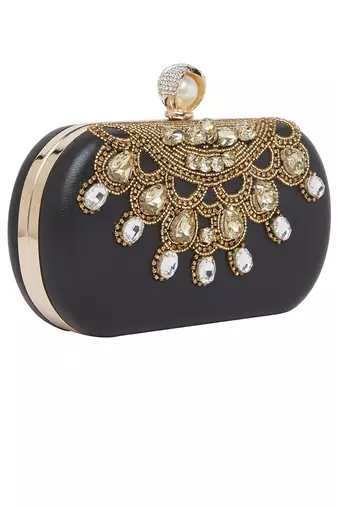 Black Leather Clutch