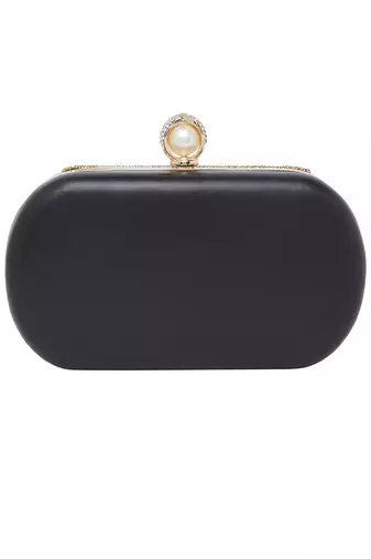 Black Leather Clutch
