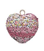 Pink Heart Sequence Clutch
