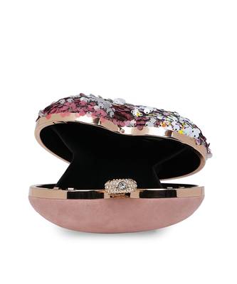 Pink Heart Sequence Clutch 6
