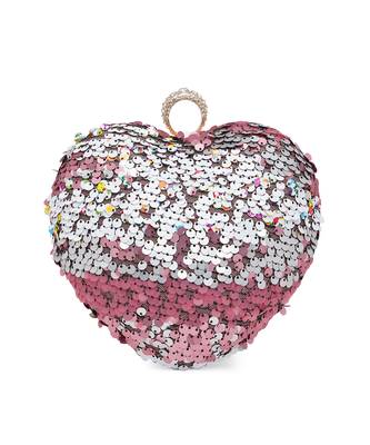Pink Heart Sequence Clutch 7
