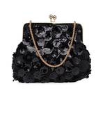 Black Sequence Pouch Clutch