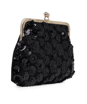 Black Sequence Pouch Clutch 3
