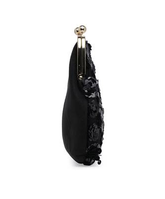 Black Sequence Pouch Clutch 4