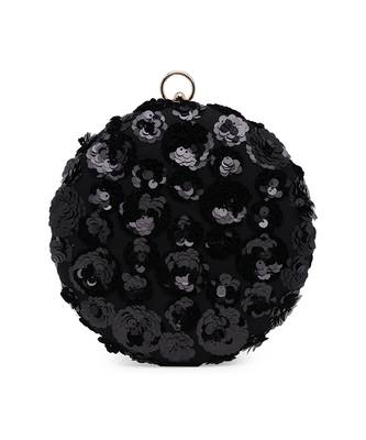 Black Sequence Round Clutch 2