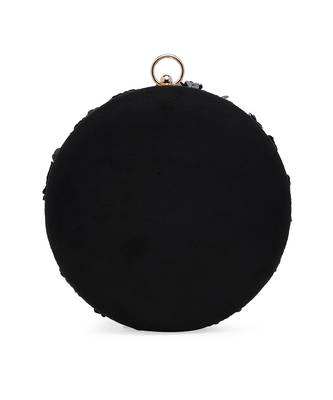 Black Sequence Round Clutch 5