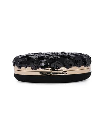 Black Sequence Round Clutch 6