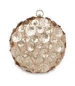 Gold Flowers Round Clutch