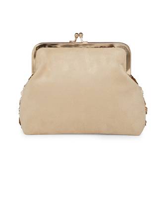 Gold Flowers Pouch Clutch 4
