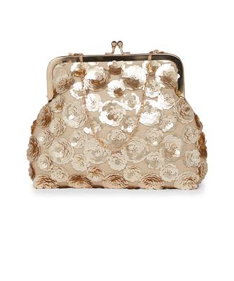 Gold Flowers Pouch Clutch 6