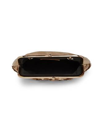 Gold Flowers Pouch Clutch 7