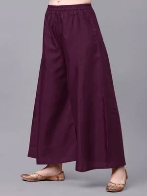 Women's Embroidered Chanderi Cotton Kurta And Palazzo Pant With Net Dupatta (MAK43SEQUIN) 5