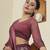 Magenta printed pure georgette saree with blouse