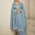 Aqua Blue Premium Silk Straight Suits