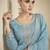 Aqua Blue Premium Silk Straight Suits