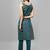 Women's Gold Printed Cotton Blend Boat Neck Kurti And Pant Set (MAK54BOAT)