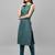 Women's Gold Printed Cotton Blend Boat Neck Kurti And Pant Set (MAK54BOAT)