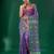 Purple Cotton Silk handwoven soft Jamdani saree