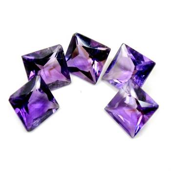 Natural Amethyst at Wholesale Rate 5.25 Ratti 4.77 Carat Square Shape जामुनिया Loose Gemstone Astrology Purpose 1 Piece 2