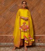 Siya Yellow Cotton Kurta Set
