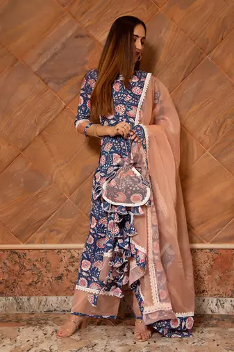 Blue Sarika Kurta Set