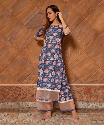 Blue Sarika Kurta Set 3