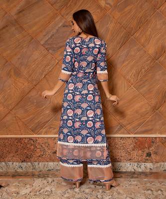 Blue Sarika Kurta Set 4