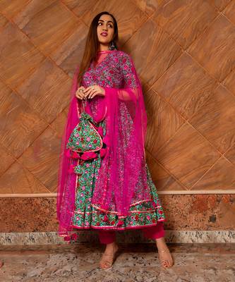 Multicolor Surangi Kalidar Anarkali Set 1