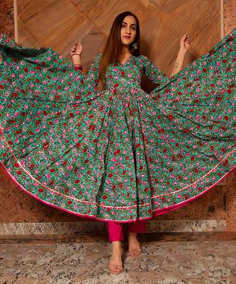 Multicolor Surangi Kalidar Anarkali Set 3