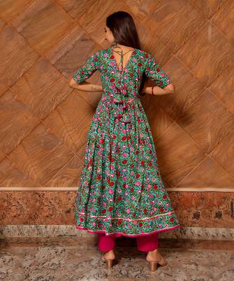 Multicolor Surangi Kalidar Anarkali Set 4