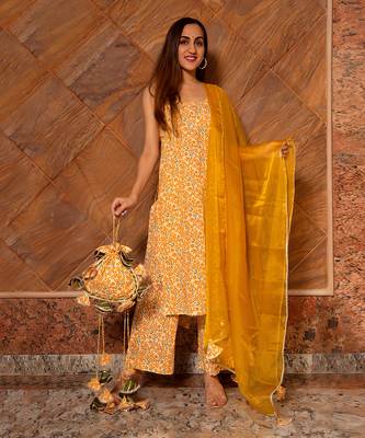 Ruhani Mustard Kurta Set 3