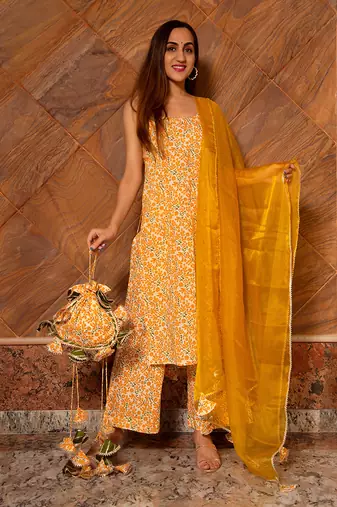 Ruhani Mustard Kurta Set