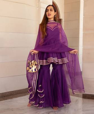 Masakali Purple Sharara Set 1
