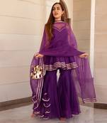 Masakali Purple Sharara Set