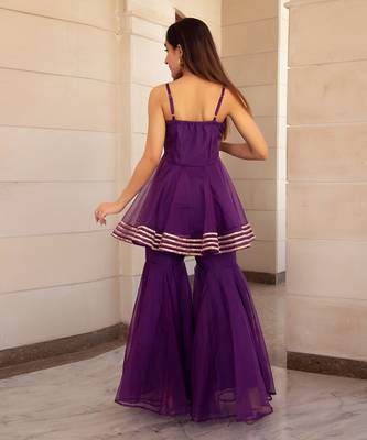 Masakali Purple Sharara Set 4