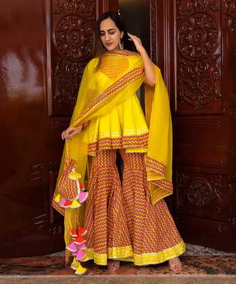 Tuscan Yellow Sharara Set 1