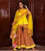 Tuscan Yellow Sharara Set